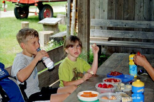 Königsalm nach dem Aufstieg - endlich Brotzeit II