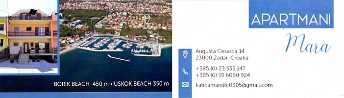 Urlaub in Zadar - Kroatien im Appartment Mara