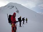 Auf dem Verragletscher mit Blick auf  den Castor