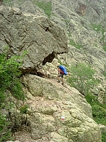 Auf dem Weg hinab zum Refuge de Carrozzu