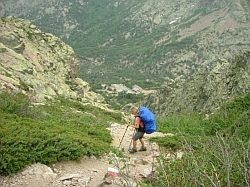 Abstieg zum Refuge d'Ascu Stagnu