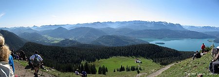 Blick vom Jochberg nach Süden