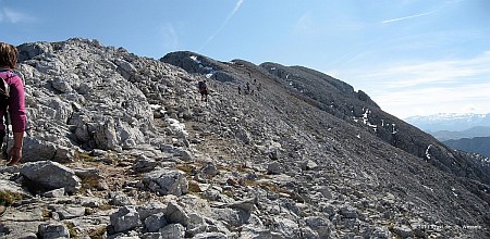 Blick auf die letzten Meter vor dem Hohen Göll