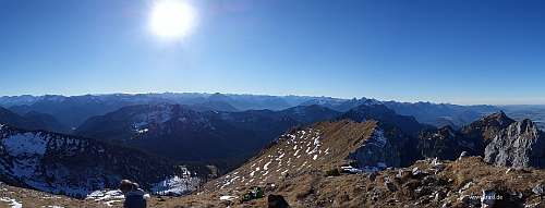 Gipfelblick Krähe - Ammergauer Alpen