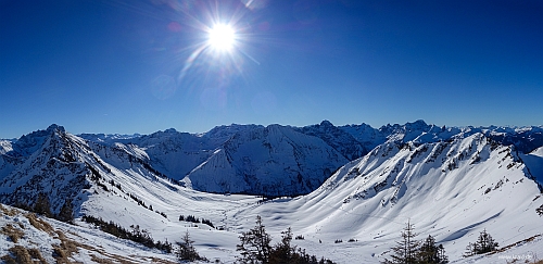 Panoramablick vom Steinmandl im Allgäu