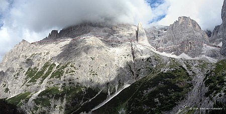 Panorama vom Alpinisteig - Wegverlauf ungefähr