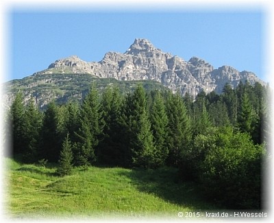 Der Hochvogel von Hinterhornbach aus gesehen