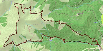 Track zur Bergtour Riffelscharte.