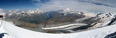 Wallis - Gornergletscher vom Breithorn